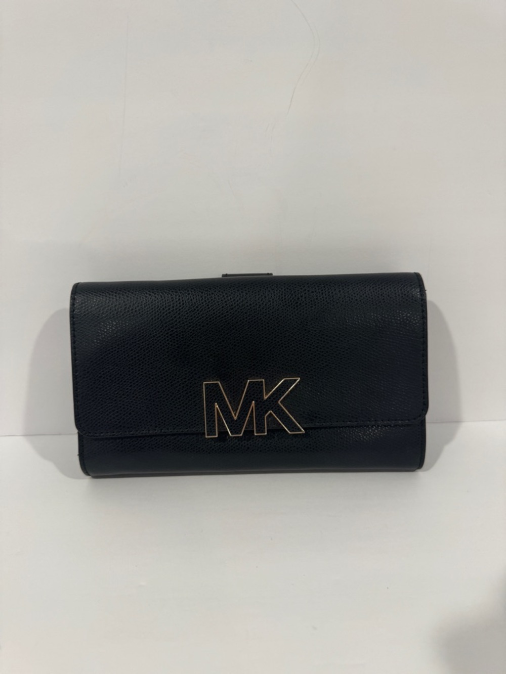 Michael Kors Black Leather MK Logo Wallet